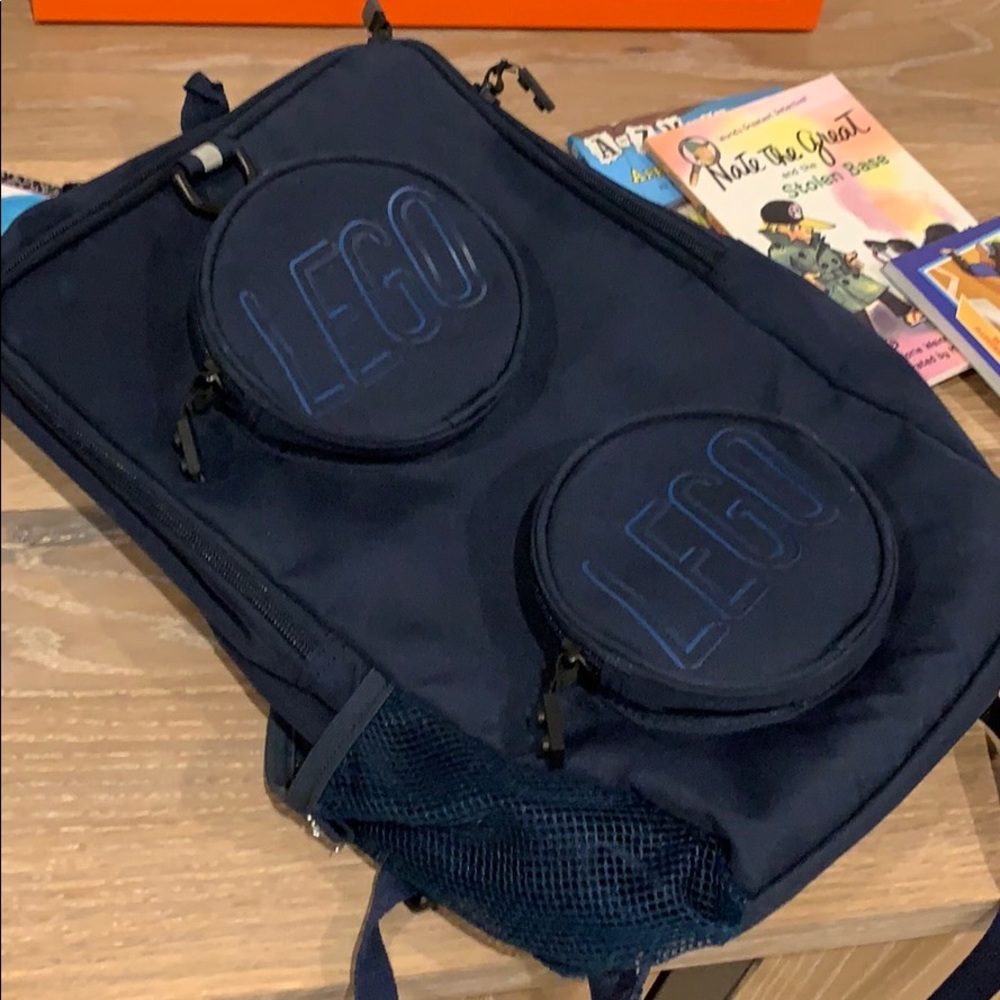 Navy Blue LEGO Brick Backpack